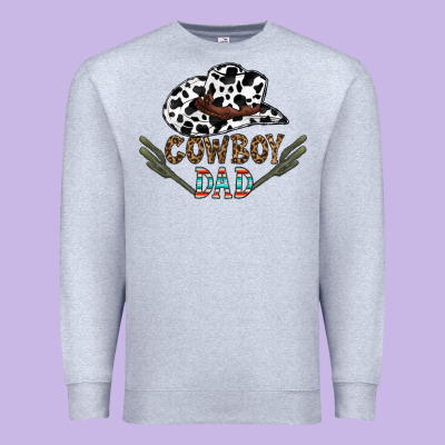 Cowboy Dad Premium Sweatshirt Designed By Cowhidedigitalart