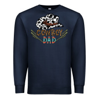 Navy cowboy dad Premium Sweatshirt - CowhideDigitalArt
