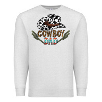 Oatmeal Heather cowboy dad Premium Sweatshirt - CowhideDigitalArt