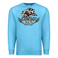 Ocean Blue cowboy dad Premium Sweatshirt - CowhideDigitalArt