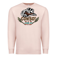 Pale Pink cowboy dad Premium Sweatshirt - CowhideDigitalArt