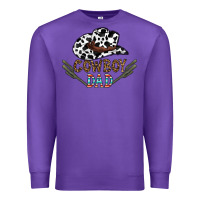 Purple cowboy dad Premium Sweatshirt - CowhideDigitalArt