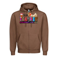 Chestnut this teacher wears her heart on her sleeve Zipper Hoodie - Zillion Design Studio