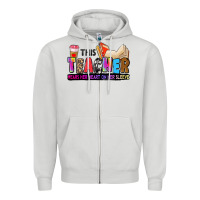 This Teacher Wears Her Heart On Her Sleeve Zipper Hoodie | Teevron