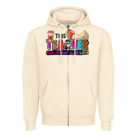 Sandshell this teacher wears her heart on her sleeve Zipper Hoodie - Zillion Design Studio