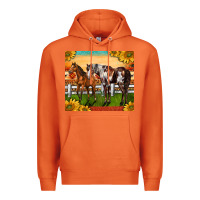 Carrot Western Ranch Horses Premium Hoodie - LillyAllenDesigns