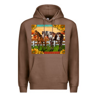 Chestnut Western Ranch Horses Premium Hoodie - LillyAllenDesigns