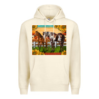 Sandshell Western Ranch Horses Premium Hoodie - LillyAllenDesigns