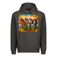 Smoke Western Ranch Horses Premium Hoodie - LillyAllenDesigns