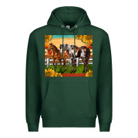 Sports Green Western Ranch Horses Premium Hoodie - LillyAllenDesigns