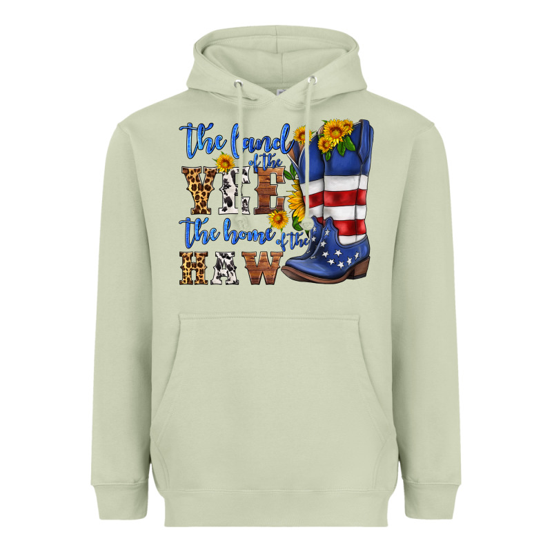 The Land Of The Yee The Home Of The Haw Heavyweight Hoodie by HRA Design Shop | Teevron
