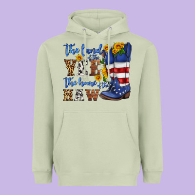 The Land Of The Yee The Home Of The Haw Heavyweight Hoodie Designed By Hra Design Shop