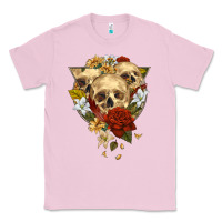 Bubblegum Pink Triangle Flower Skeletons Classic Tee - RanaPortraitStore