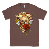 Chestnut Triangle Flower Skeletons Classic Tee - RanaPortraitStore