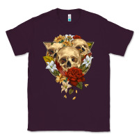 Plum Triangle Flower Skeletons Classic Tee - RanaPortraitStore