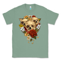 Sage Triangle Flower Skeletons Classic Tee - RanaPortraitStore