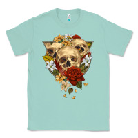 Seafoam Triangle Flower Skeletons Classic Tee - RanaPortraitStore
