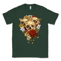 Sports Green Triangle Flower Skeletons Classic Tee - RanaPortraitStore