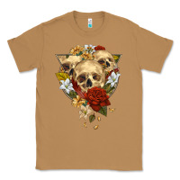 Toasted Coconut Triangle Flower Skeletons Classic Tee - RanaPortraitStore