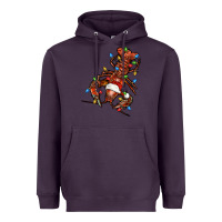 Plum Christmas crawfish Heavyweight Hoodie - FaDigitalArtStudio