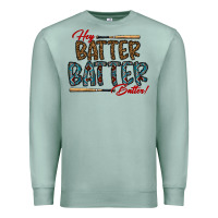 Seafoam hey batter batter batter Premium Sweatshirt - CowhideDigitalArt