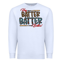 White hey batter batter batter Premium Sweatshirt - CowhideDigitalArt