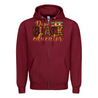 Burgundy dope black educator Zipper Hoodie - texasbilliewilder