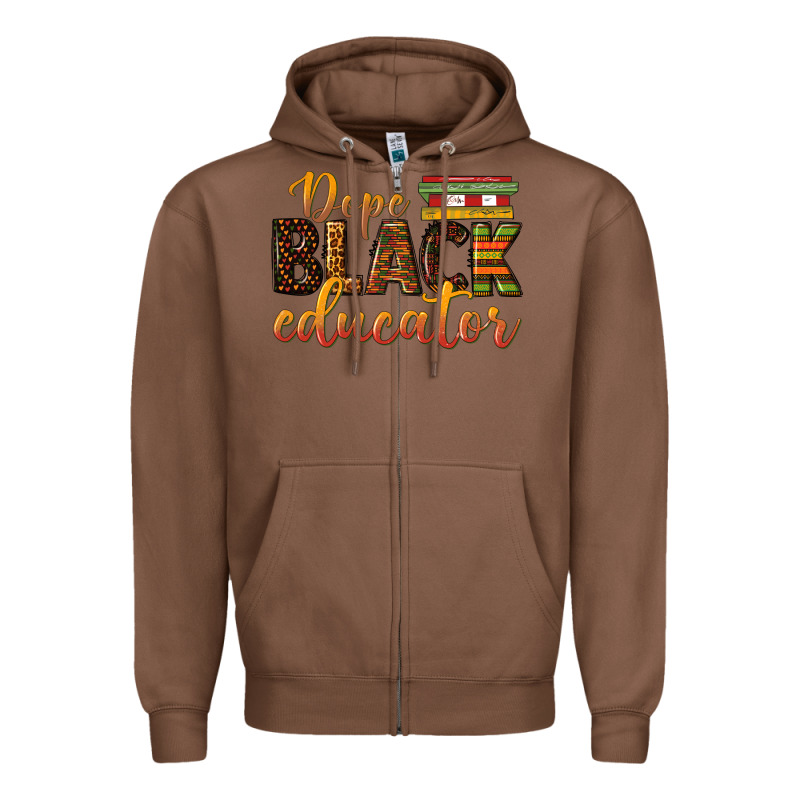Dope Black Educator Zipper Hoodie by texasbilliewilder | Teevron