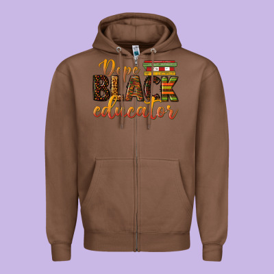 Zipper Hoodie dope black educator