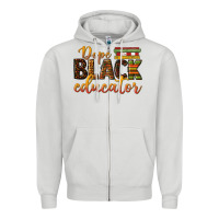 Dove Grey dope black educator Zipper Hoodie - texasbilliewilder