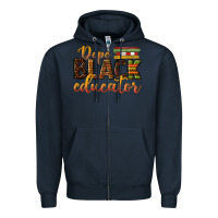 Navy dope black educator Zipper Hoodie - texasbilliewilder