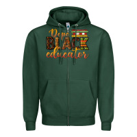 Sports Green dope black educator Zipper Hoodie - texasbilliewilder