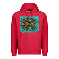 Cardinal leopard turquoise Premium Hoodie - RanaPortraitStore