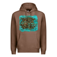 Chestnut leopard turquoise Premium Hoodie - RanaPortraitStore