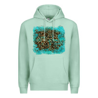 Seafoam leopard turquoise Premium Hoodie - RanaPortraitStore