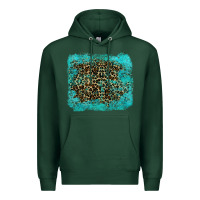 Sports Green leopard turquoise Premium Hoodie - RanaPortraitStore