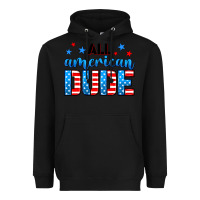 Black All American dude Heavyweight Hoodie - Neo Western