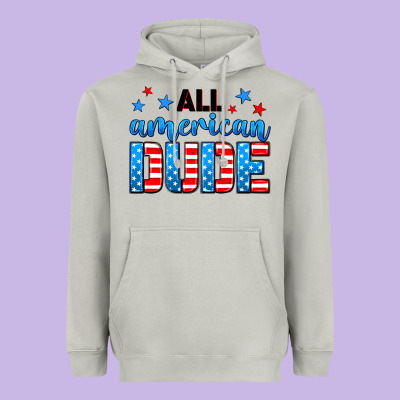All American Dude Heavyweight Hoodie Designed By Neo Western