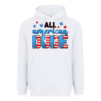 White All American dude Heavyweight Hoodie - Neo Western