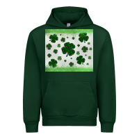Forest Green shamrock Urban Hoodie - MaliasSmallBusiness