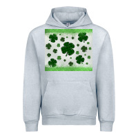 Heather Grey shamrock Urban Hoodie - MaliasSmallBusiness