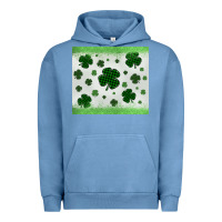 Pigment Pebble Blue shamrock Urban Hoodie - MaliasSmallBusiness