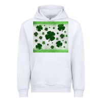 White shamrock Urban Hoodie - MaliasSmallBusiness