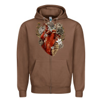 Chestnut Flower anatomical heart Zipper Hoodie - RanaPortraitStore