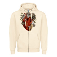 Sandshell Flower anatomical heart Zipper Hoodie - RanaPortraitStore