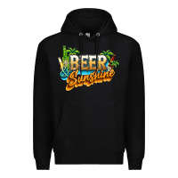 Black Beer and sunshine Premium Hoodie - NancyCooperArtShop
