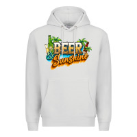 Dove Grey Beer and sunshine Premium Hoodie - NancyCooperArtShop