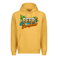 Mustard Beer and sunshine Premium Hoodie - NancyCooperArtShop