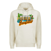 Oatmeal Heather Beer and sunshine Premium Hoodie - NancyCooperArtShop