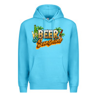 Ocean Blue Beer and sunshine Premium Hoodie - NancyCooperArtShop